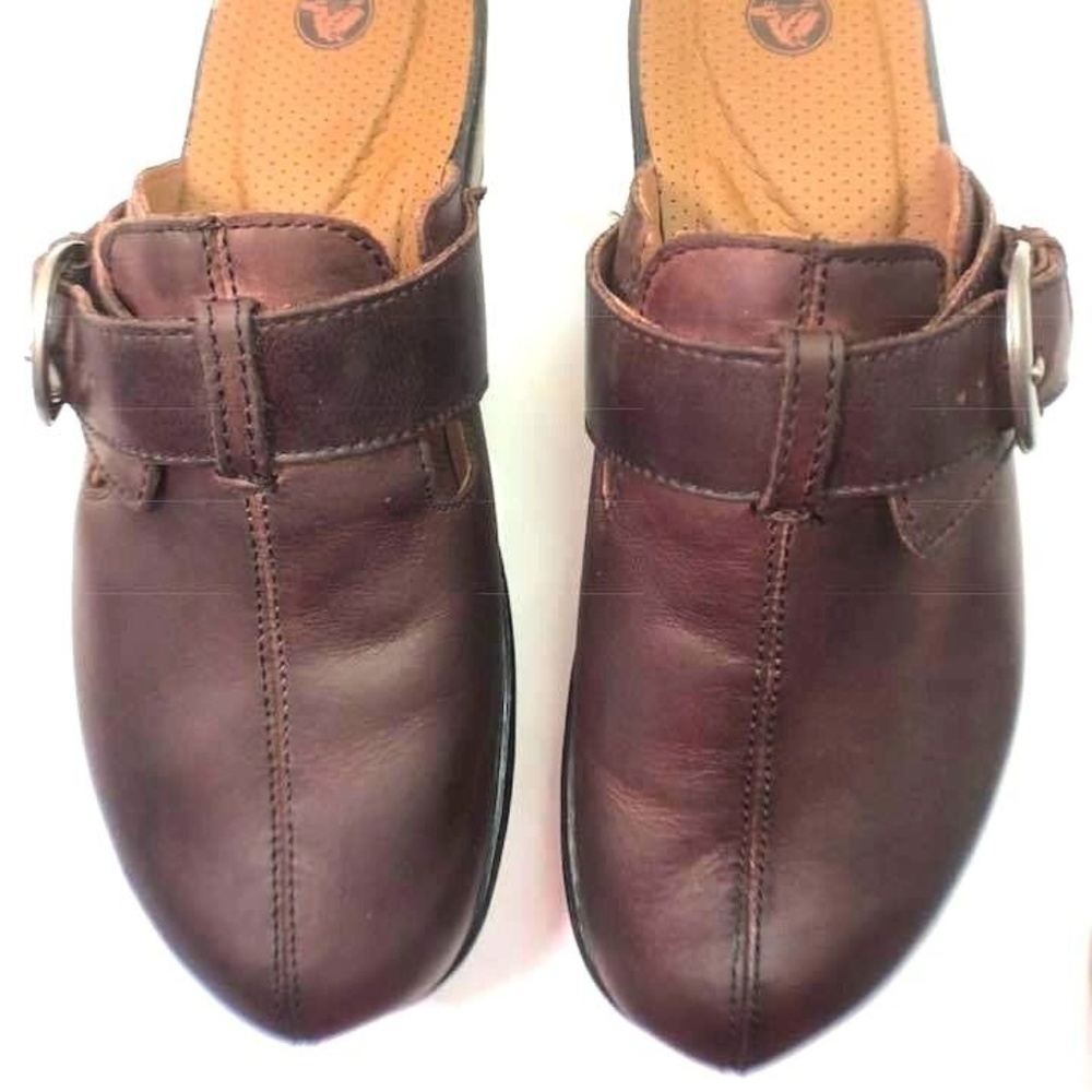 Crocs Leather wedge mules Clogs Brown 10